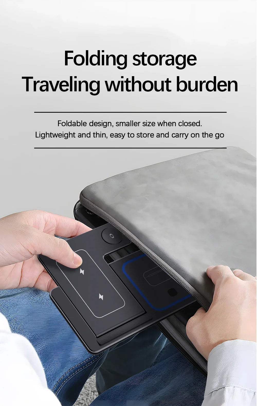 100W 3 in 1 Wireless Charger Holder for Iphone 16 15 14 13 12 Apple Watch S10/9/8 Airpods 4 Pro 2 Foldable Fast Charging Station
